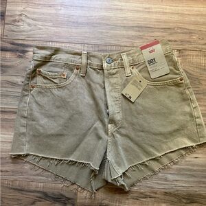 Levi's Women's 501 Tan Denim Shorts NWT